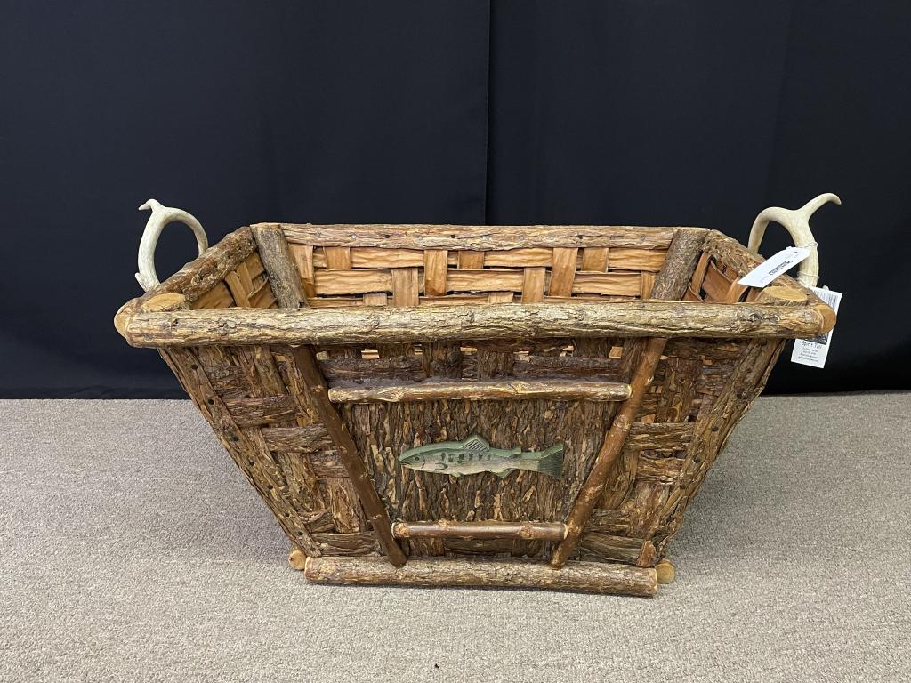 Rustic Double Handled Basket Made by Jo Kilmer (1 of 5)