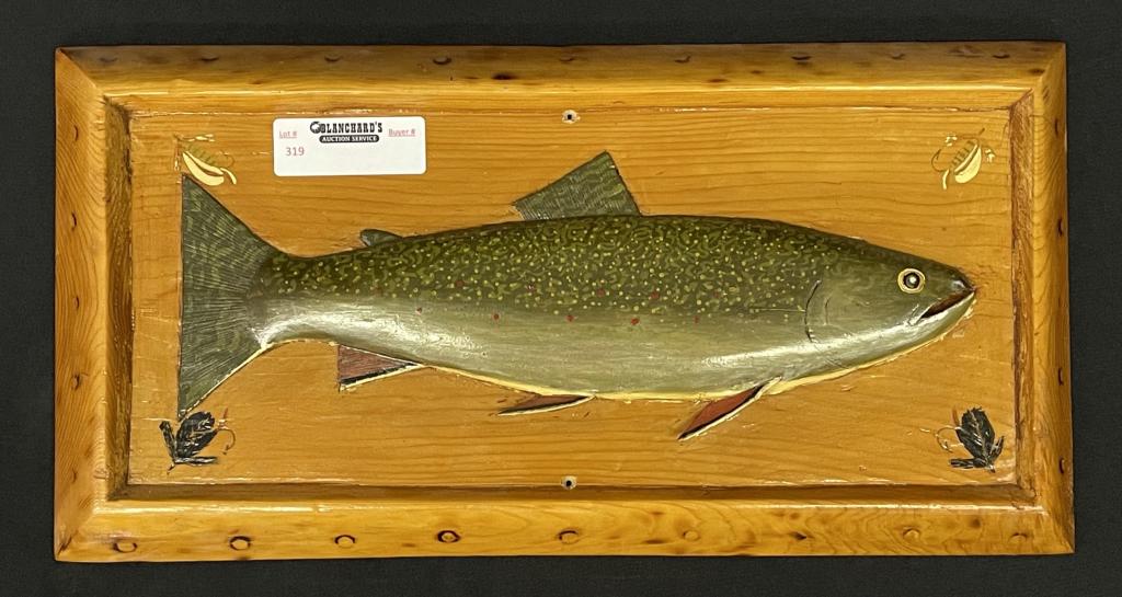 Emile Robichaud Hand Carved & Painted Trout (1 of 3)