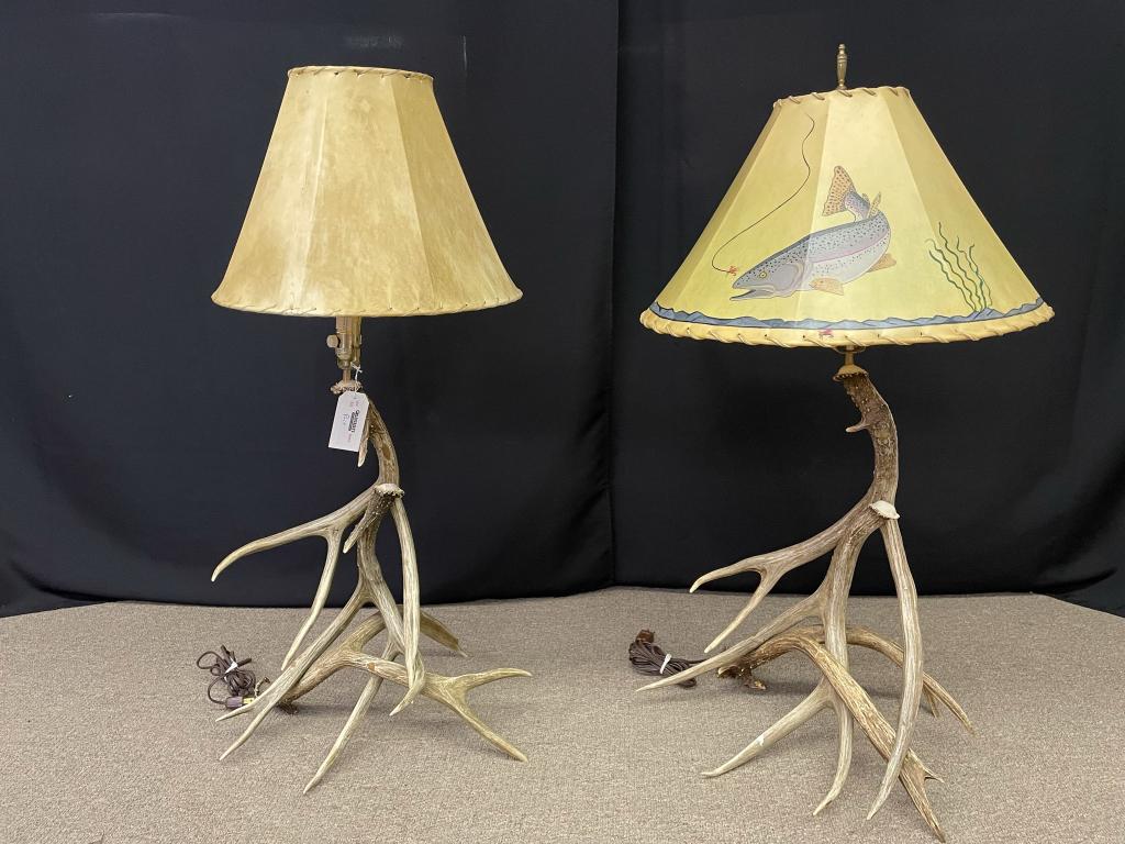 Pair of Antler Table Lamps (1 of 5)