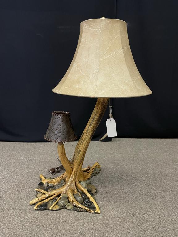 J. B. Thomson Root Base & Cobble Stone Table Lamp (1 of 4)