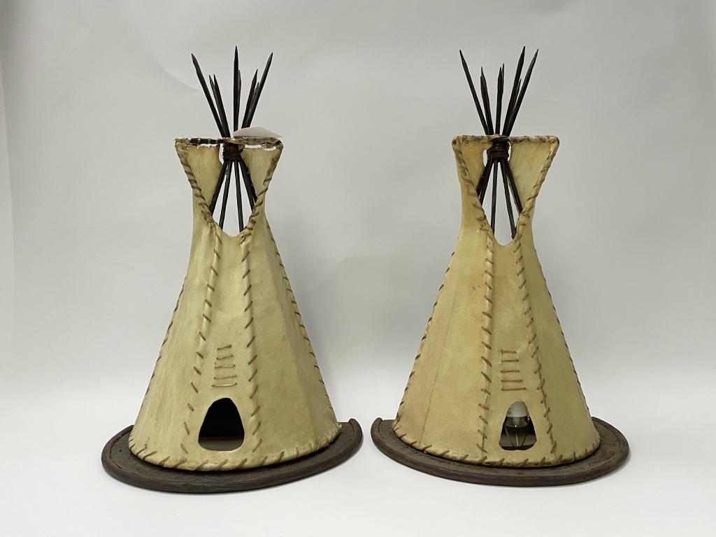 Pair of Indian Teepee Wall Sconces (1 of 3)