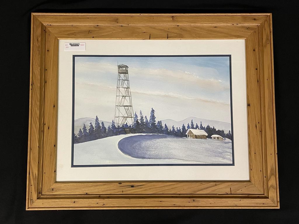 Jack Leadley Adirondack Fire Tower Watercolor (1 of 4)