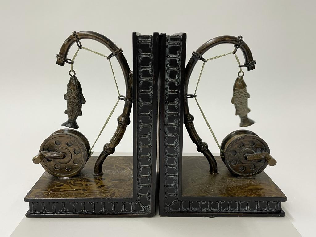 Contemporary Pair of Fishing Bookends (1 of 2)