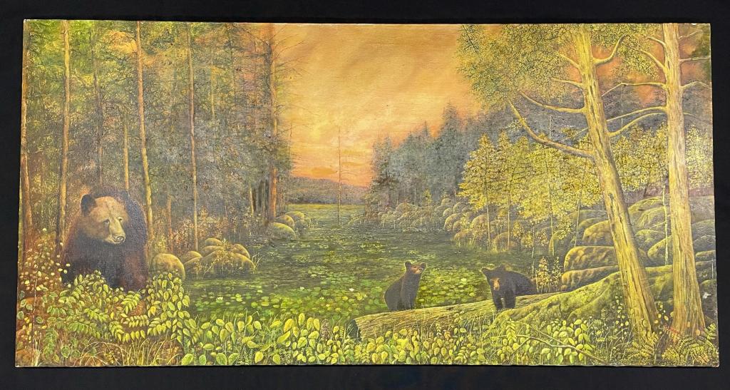 Michelle Gannon Oil Painting of Bears (1 of 4)
