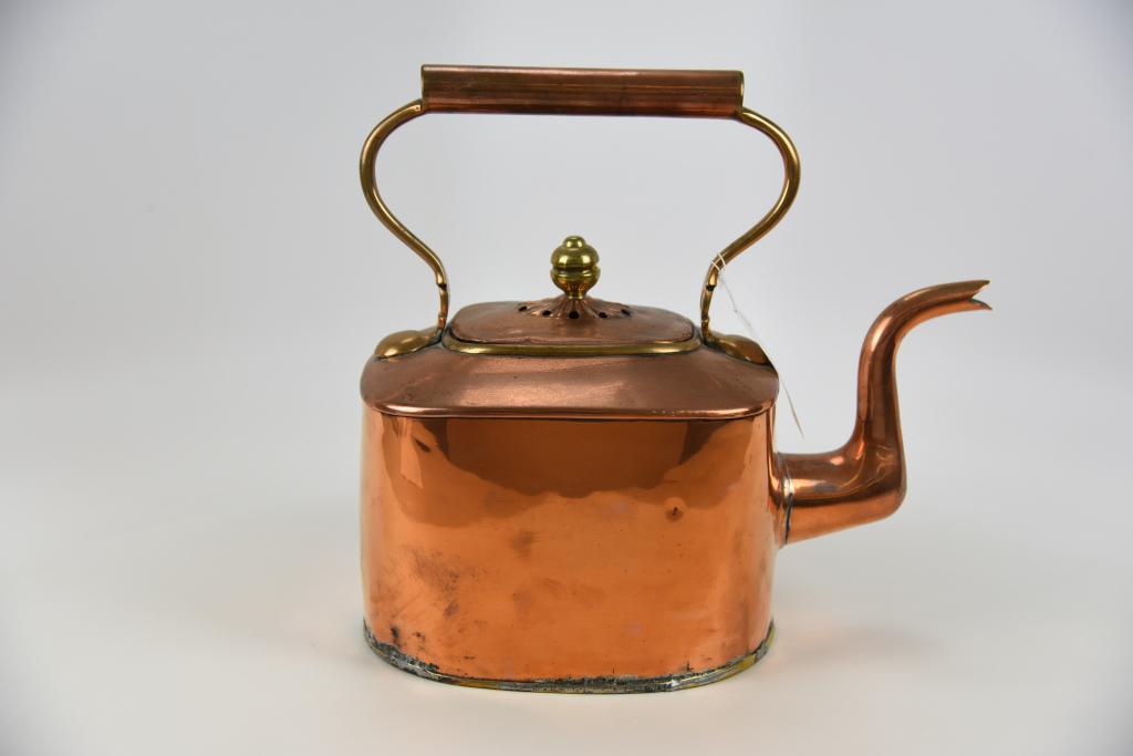English Copper Tea Kettle - Early 19th Century (1 of 5)