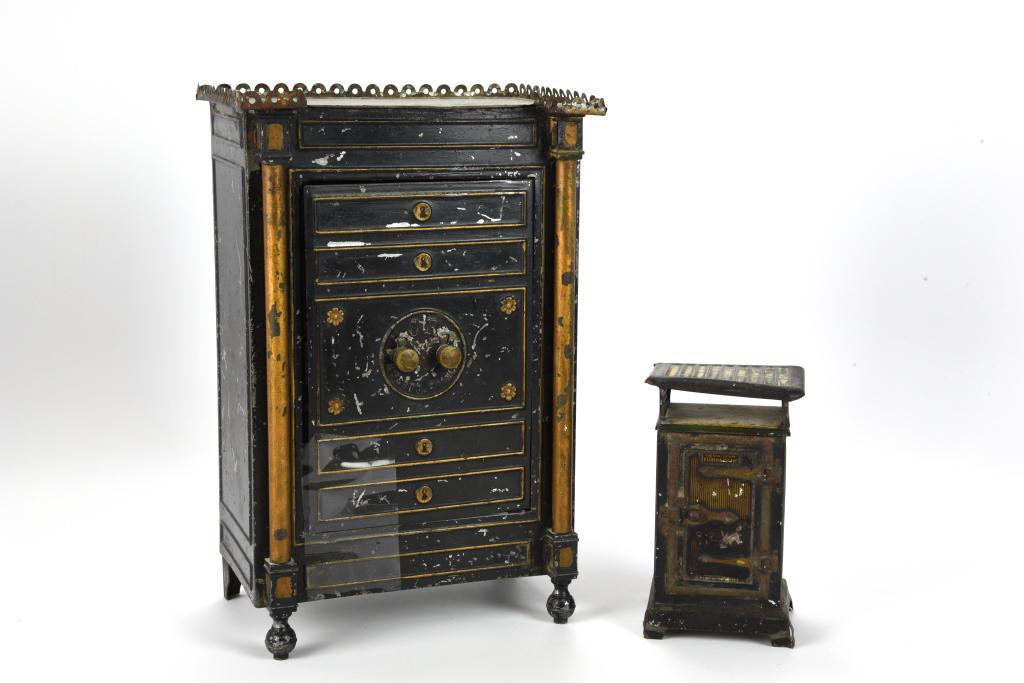 Early Tin Still Bank and Safe (1 of 5)