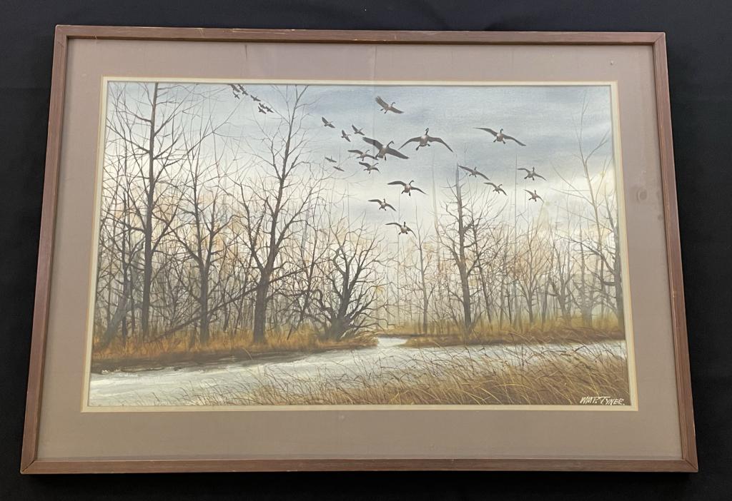 WMP Tyner Watercolor Painting of Canadian Geese (1 of 3)