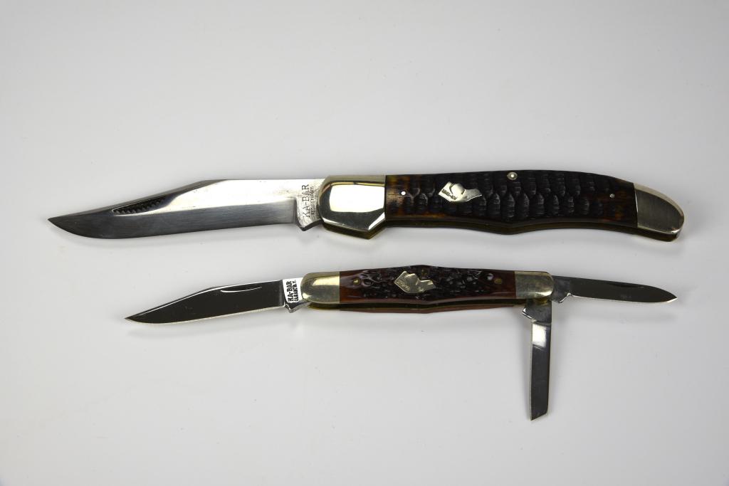2 Ka-Bar Dog-Head Folding Knives (1 of 3)
