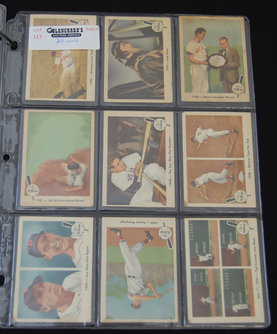 20 Boston Red Sox Baseball Cards: Ted Williams Series