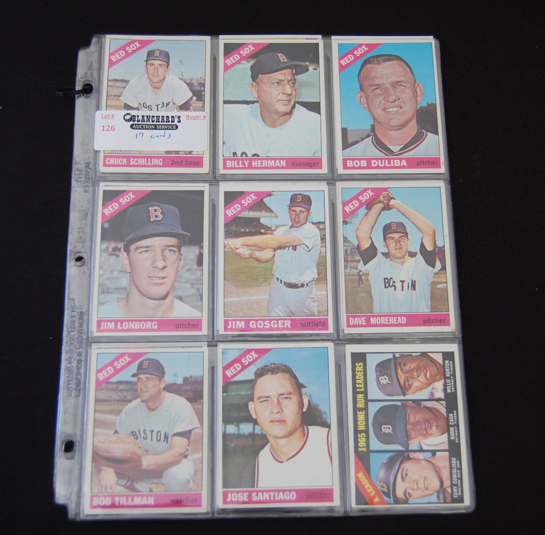 17 Topps 1966 Boston Red Sox Baseball Cards