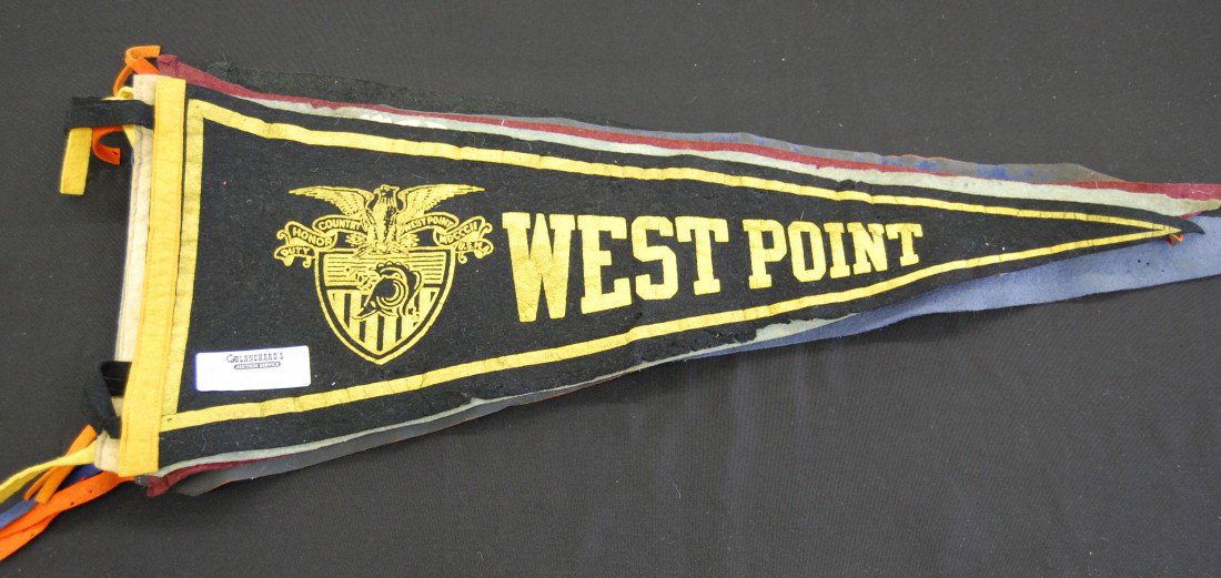 6 College Felt Pennants: Approx 27"