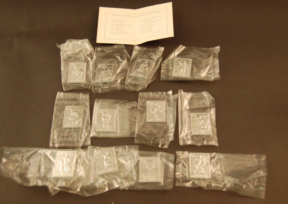 1987 Topps Ingot Baseball Card Set: Topps Gallery of Champions, 12 piece set