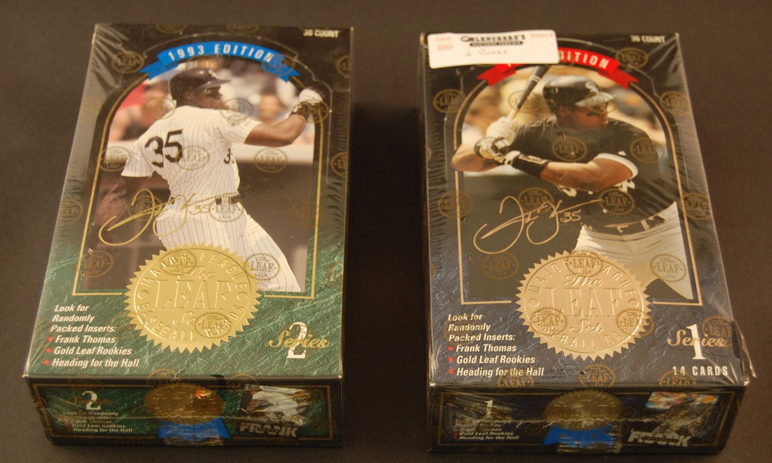 Two boxes 1993 Leaf Factory Sealed Baseball Cards : Two boxes of wax packs. Series 1 and 2