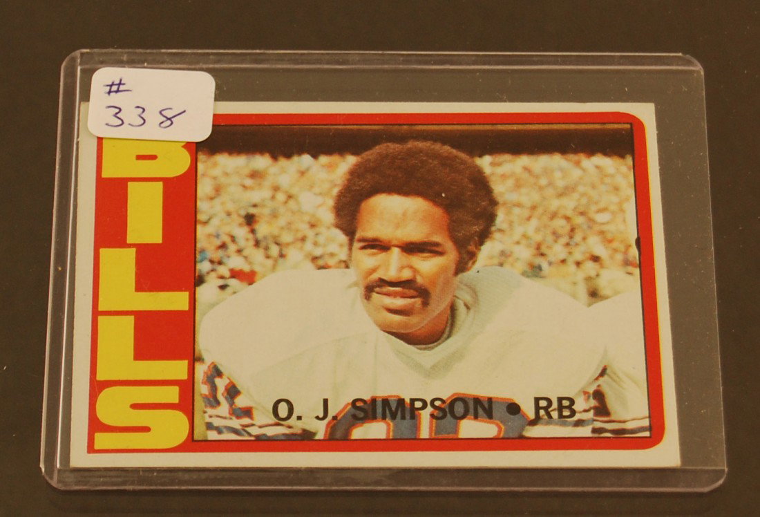 O J Simpson 1972 Topps football card #160
