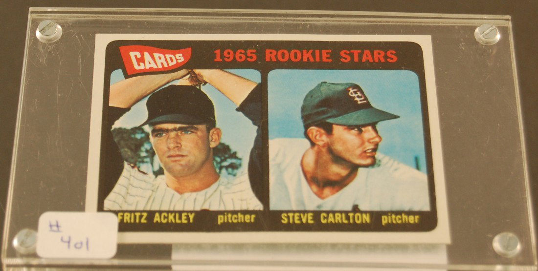 Topps 1965 No 477 Rookie Card: Fritz Ackley, Steve Carlton