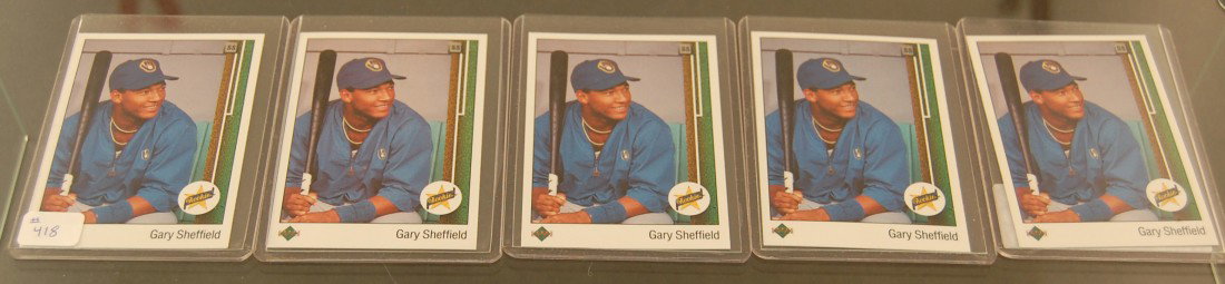 5 Upper Deck Gary Sheffield: 1989 Upper Deck No 13 Rookie Cards