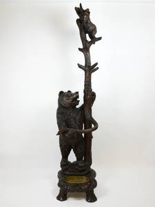 Black Forest Bear Coat Tree Umbrella Stand