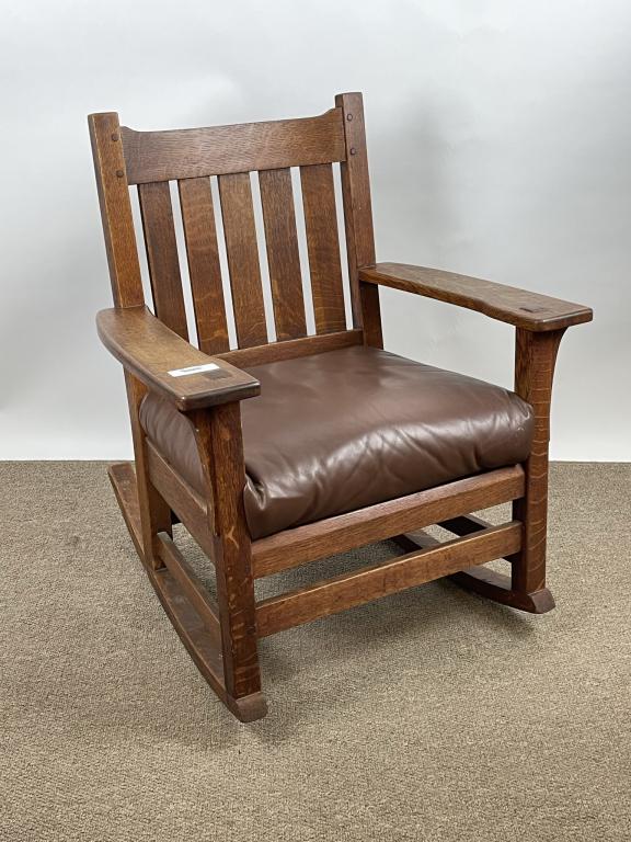 L & JG Stickley Mission Arm Rocker (1 of 5)