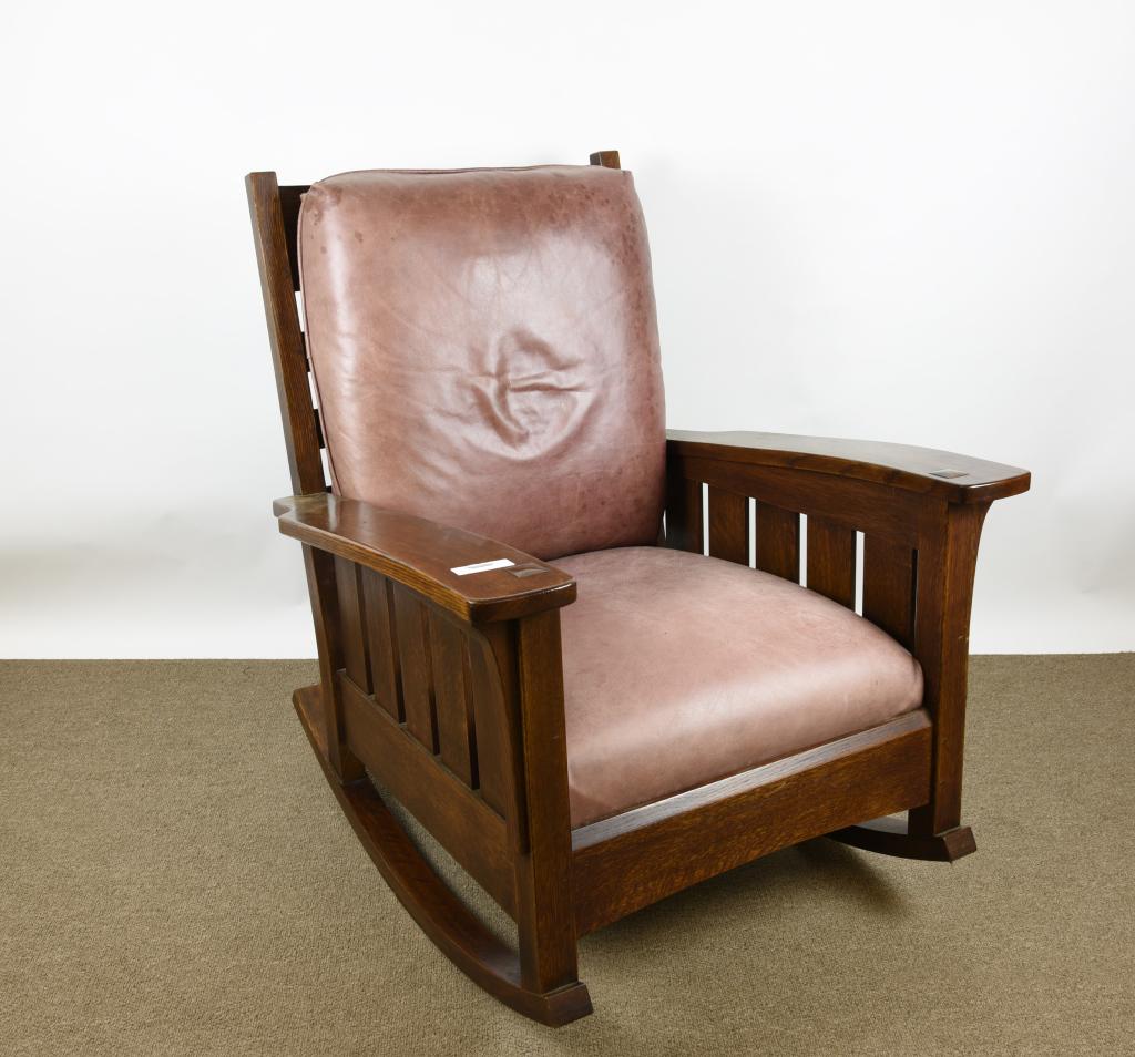 Modern Stickley Drop Arm Rocker (1 of 5)