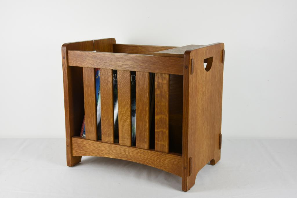 Stickley Mission Oak Magazine Holder (1 of 3)
