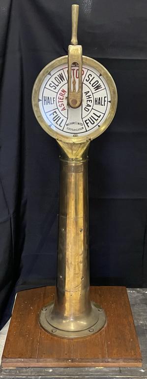 Brass ship's telegraph by Mechans Limited Scotston (1 of 5)