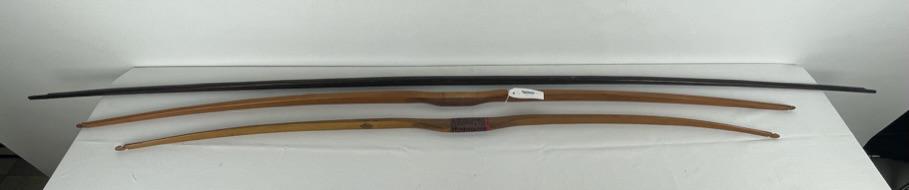 3 Wooden Straight Bows (1 of 2)