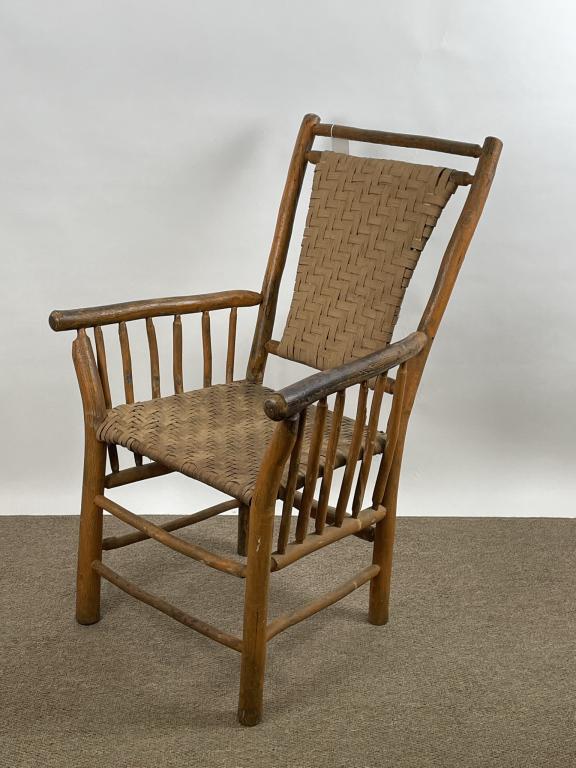 Old Hickory Arm Chair with Spindles Sides (1 of 4)