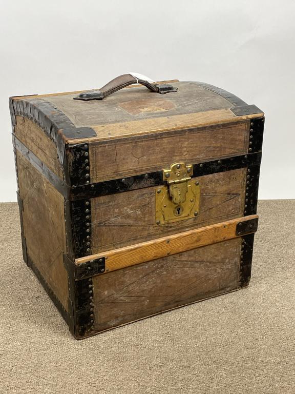 Half Size Early Railroad Travel Trunk (1 of 7)