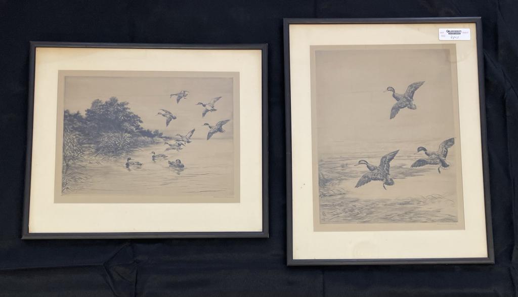2 Roland Clark Original Proof Mallard Etchings (1 of 10)