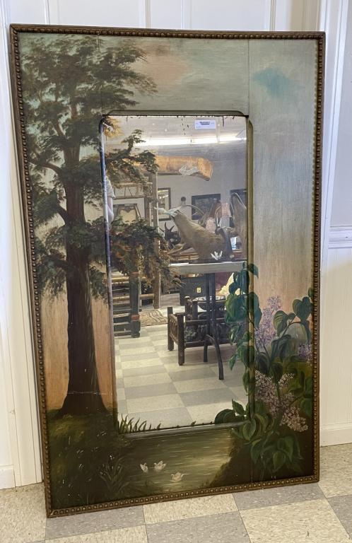 Large Hand Painted Wall Mirror (1 of 4)