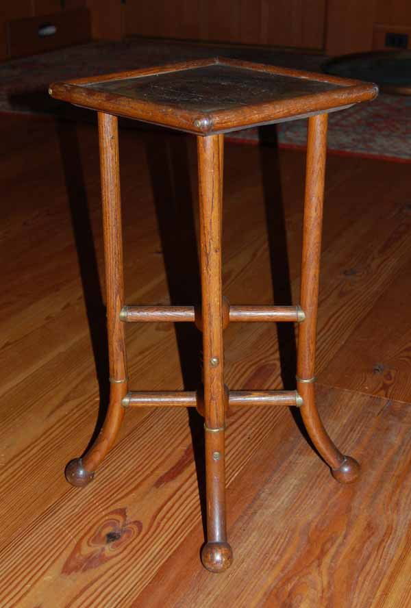 'stick & ball' table: Victorian 'stick & ball' 10 1/2" X 10 1/2" X 21 1/4"