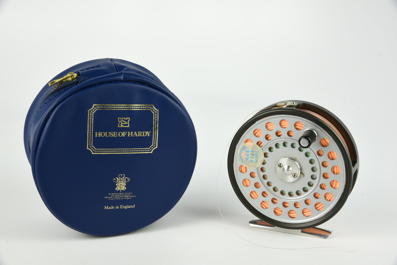 Hardy “The Princess” Trout Reel: 3 1/2” diam, 5/8” wide spool, two screw spool latch, nickel silver line guide and tension screw, smooth alloy foot. Ex-/Ex condition with Hardy soft-sided case.