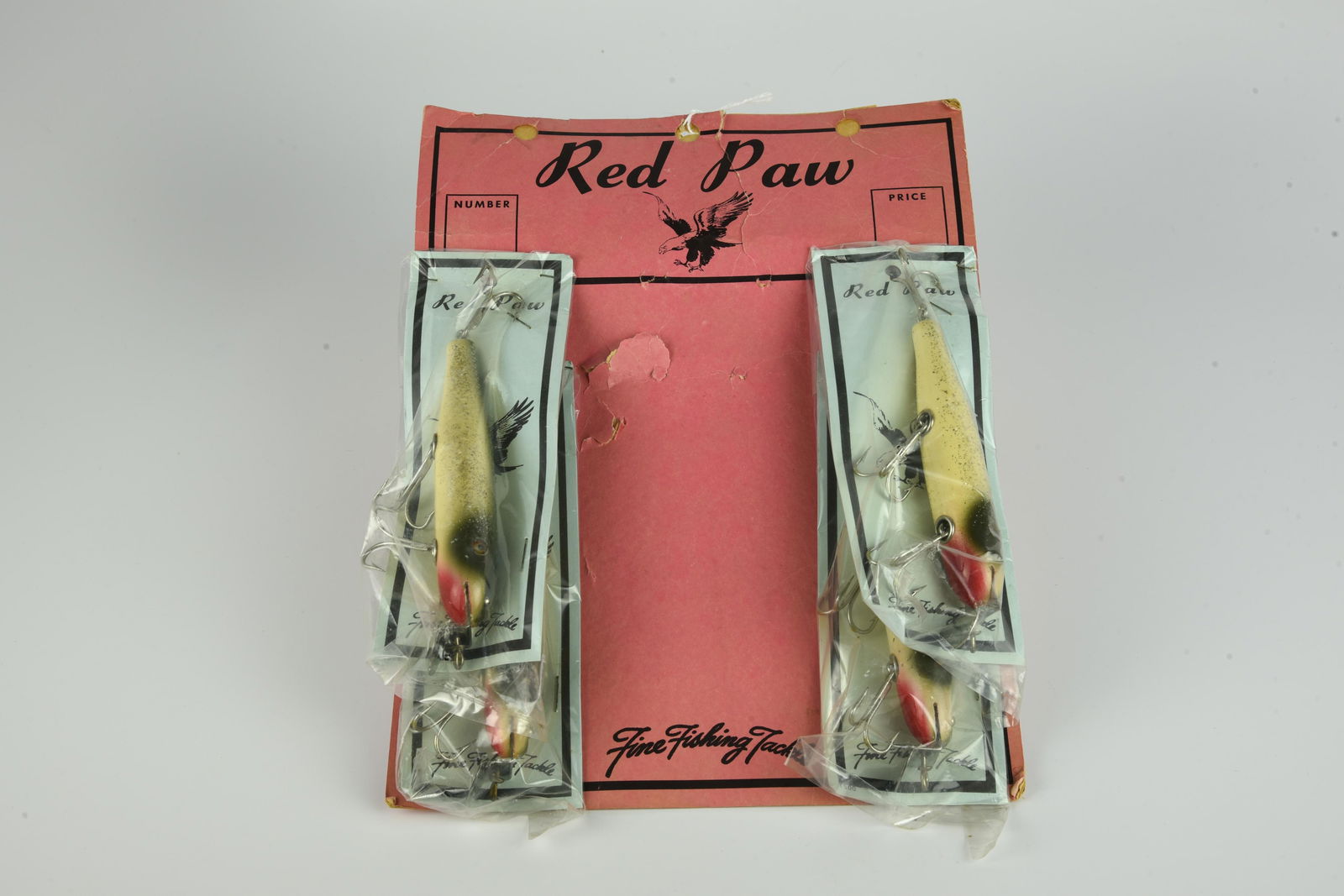 Creek Chub “Red Paw” Store Display Card (1 of 3)