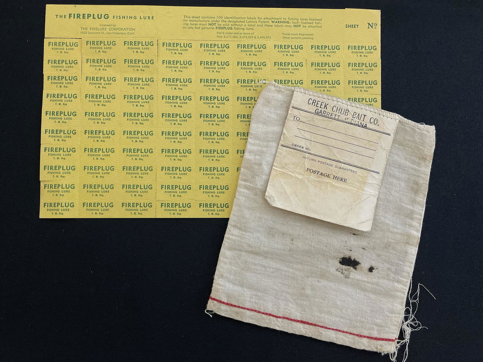 Creek Chub Lure Tags & Shipping Bag (1 of 3)