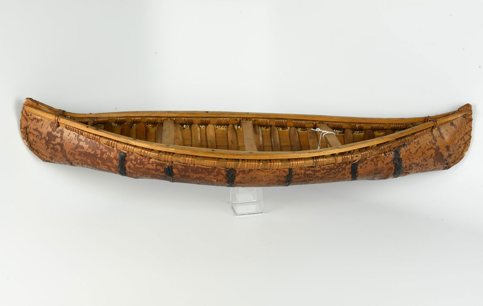 Vintage Birch Bark Model Canoe (1 of 4)