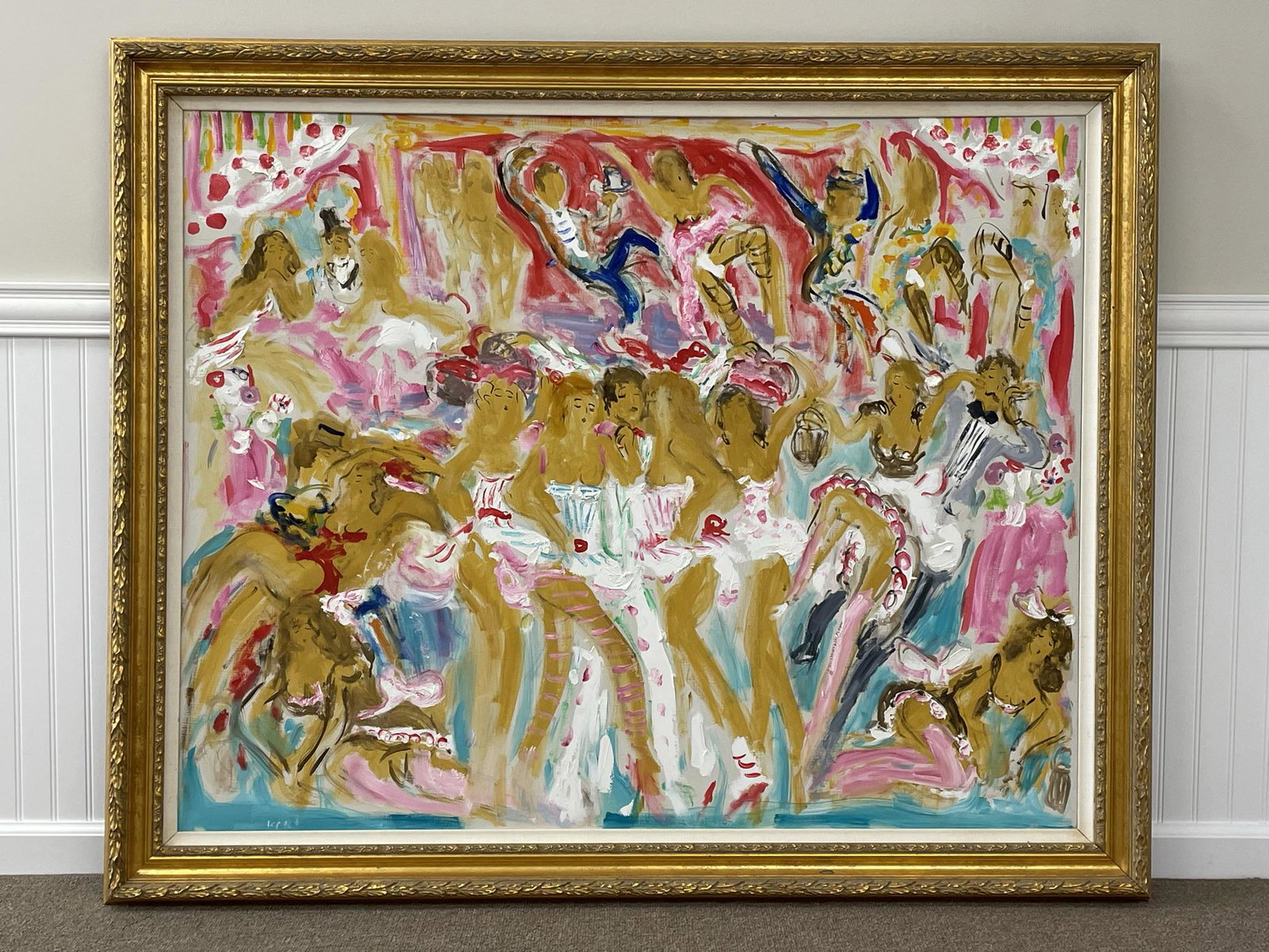 Bob Kane Oil on Canvas "Gaite Parisienne III" (1 of 5)