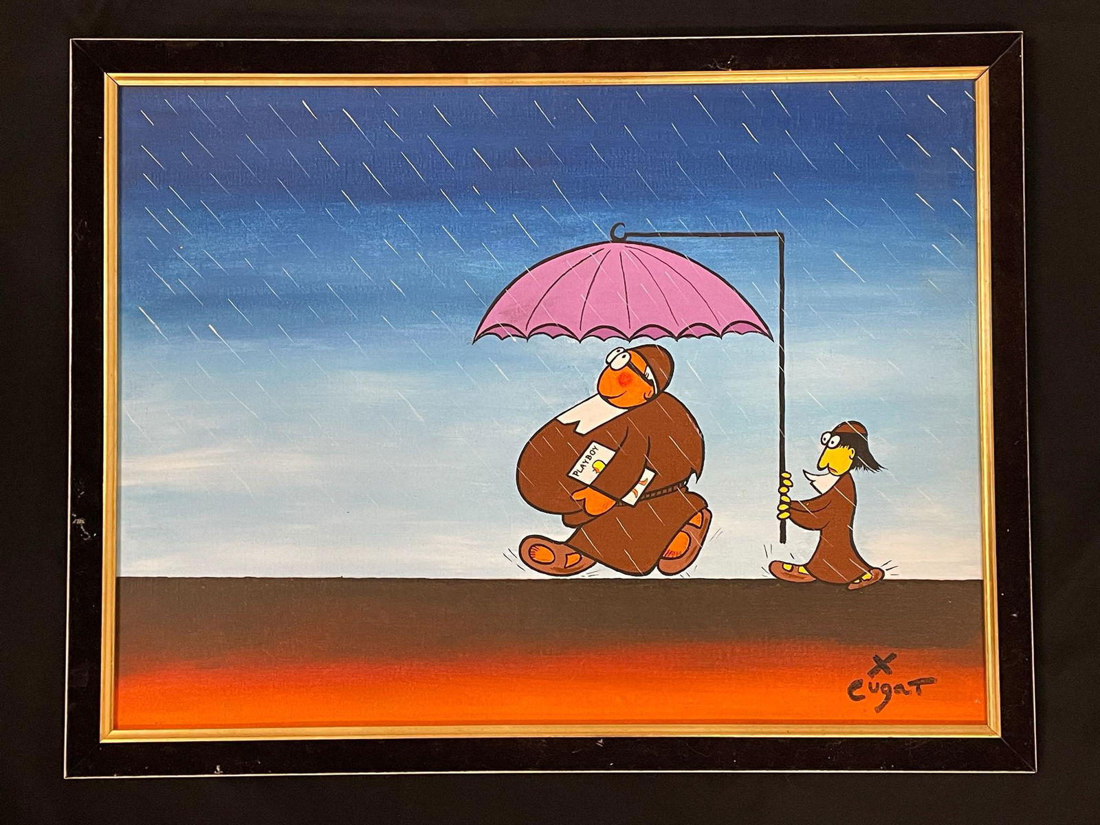 Xavier Cugat Oil on Board (1 of 4)