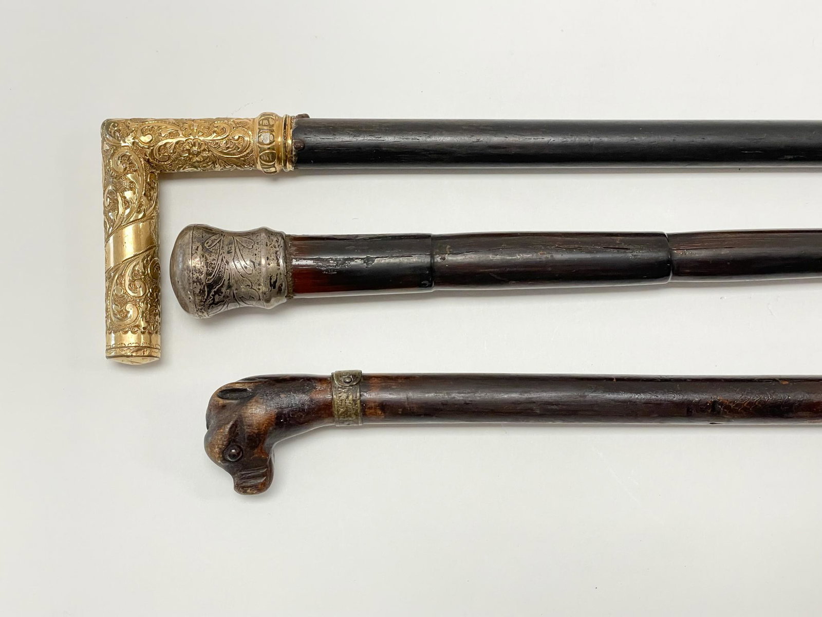 3 Vintage Walking Sticks (1 of 2)