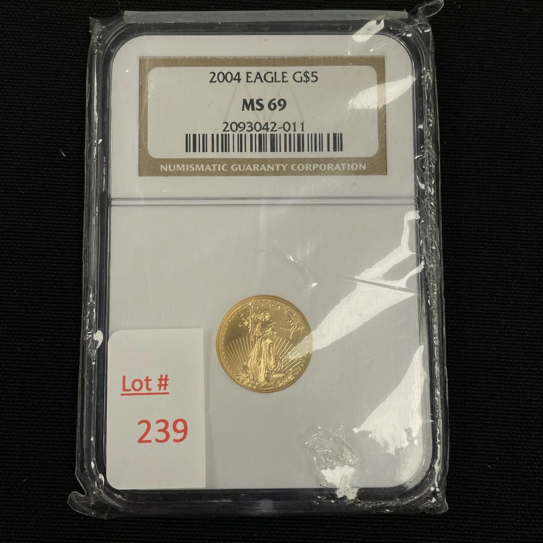 2004 Gold Eagle $5 Coin Graded MS69 (1 of 1)