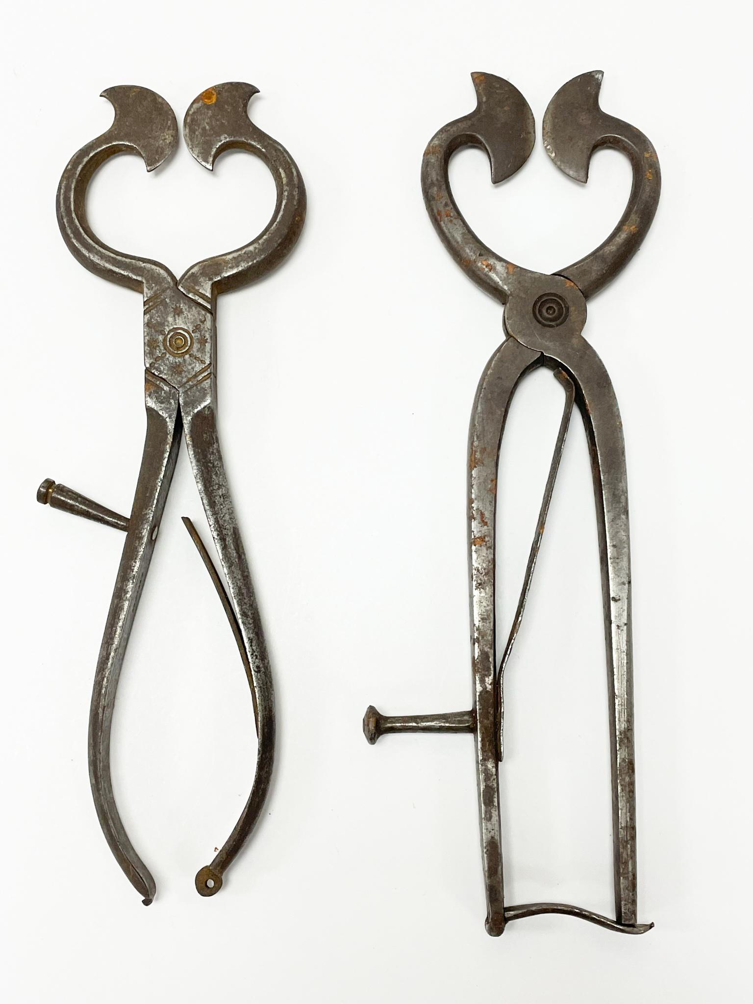 2 Pair of Sugar Nippers (1 pair signed): Early 1800's. From the Estate of Carlton Stickney, County & Town Historian and Lifetime Collector.