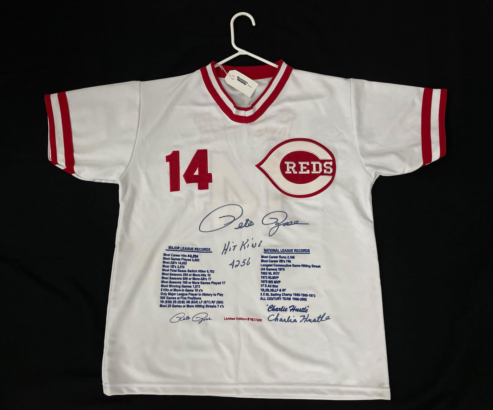 Pete Rose Autographed Cincinnati Reds Jersey (1 of 3)