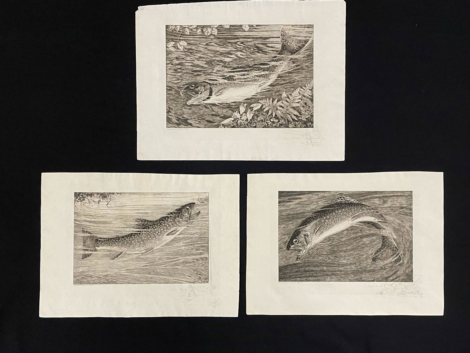 Important Louis Rhead "Speckled Trout" Engravings (1 of 15)