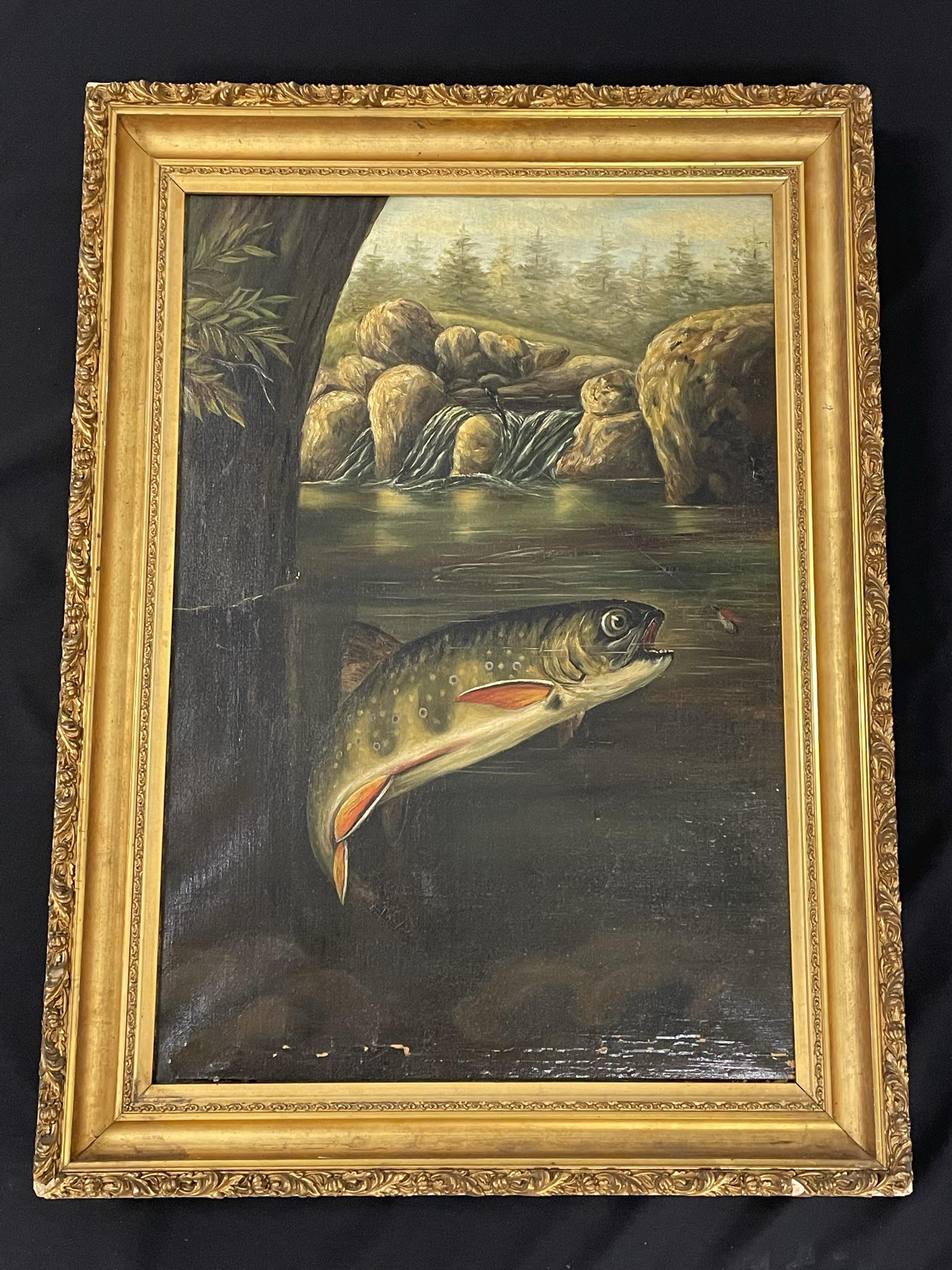 Early Oil Painting on Canvas (1 of 5)