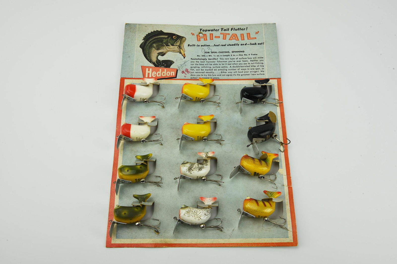 Heddon Hi-Tail Store Display Card (1 of 2)