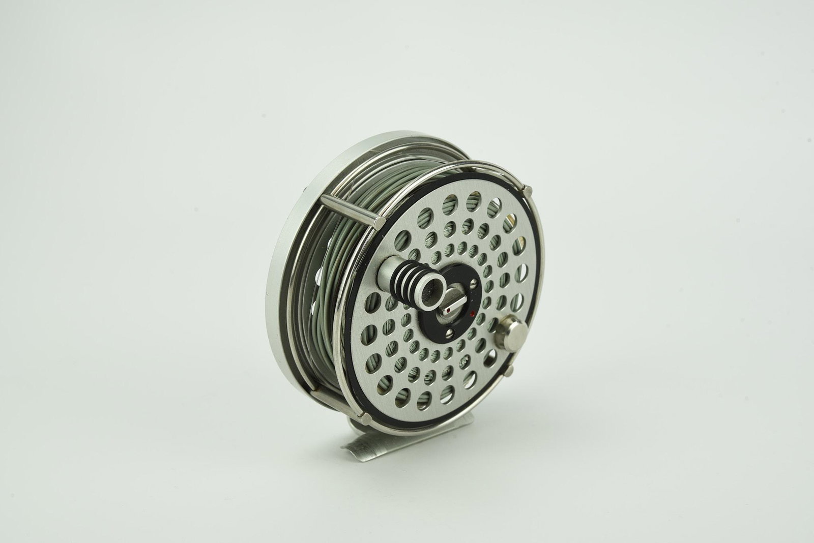 Ari 't Hart Rio Orbigo F2 Fly Reel: 4" diam, 11/16" wide spool, left hand wind, good drag, Ex-/Ex, spooled with line.