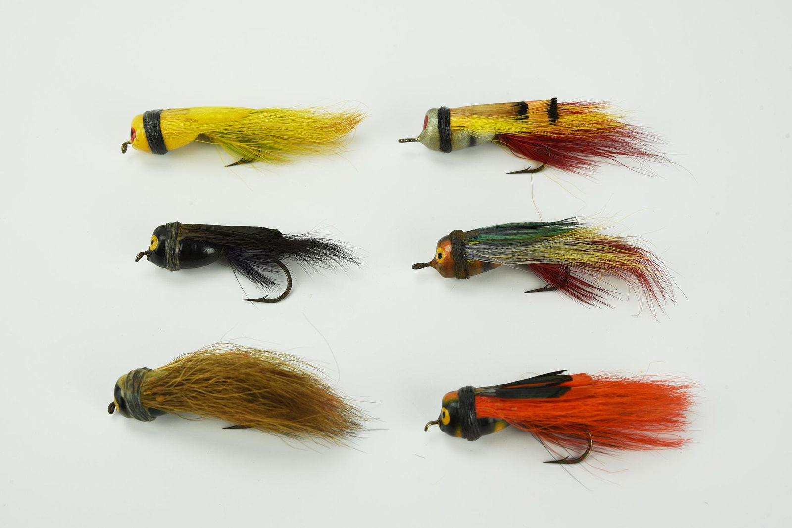6 Heddon Flyrod Bass Bugs (1 of 2)