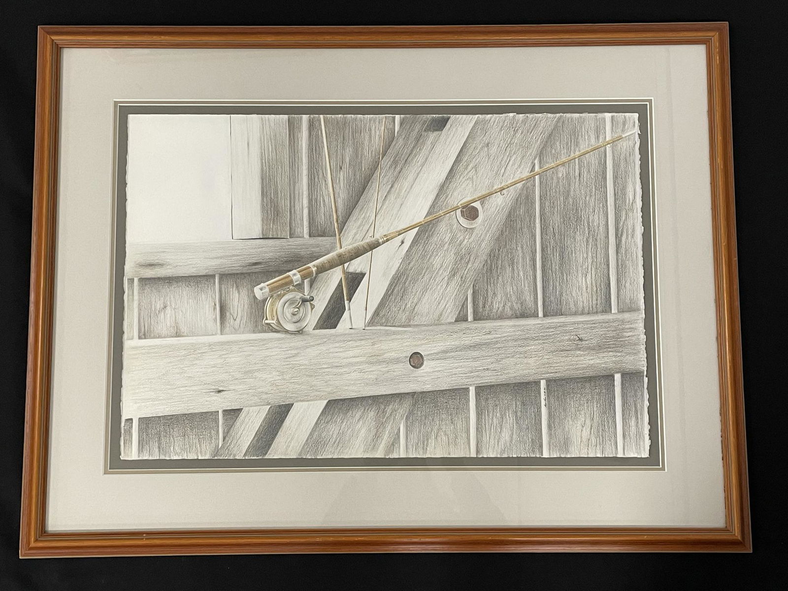 Leonard Fly Reel & Rod Original Drawing (1 of 4)