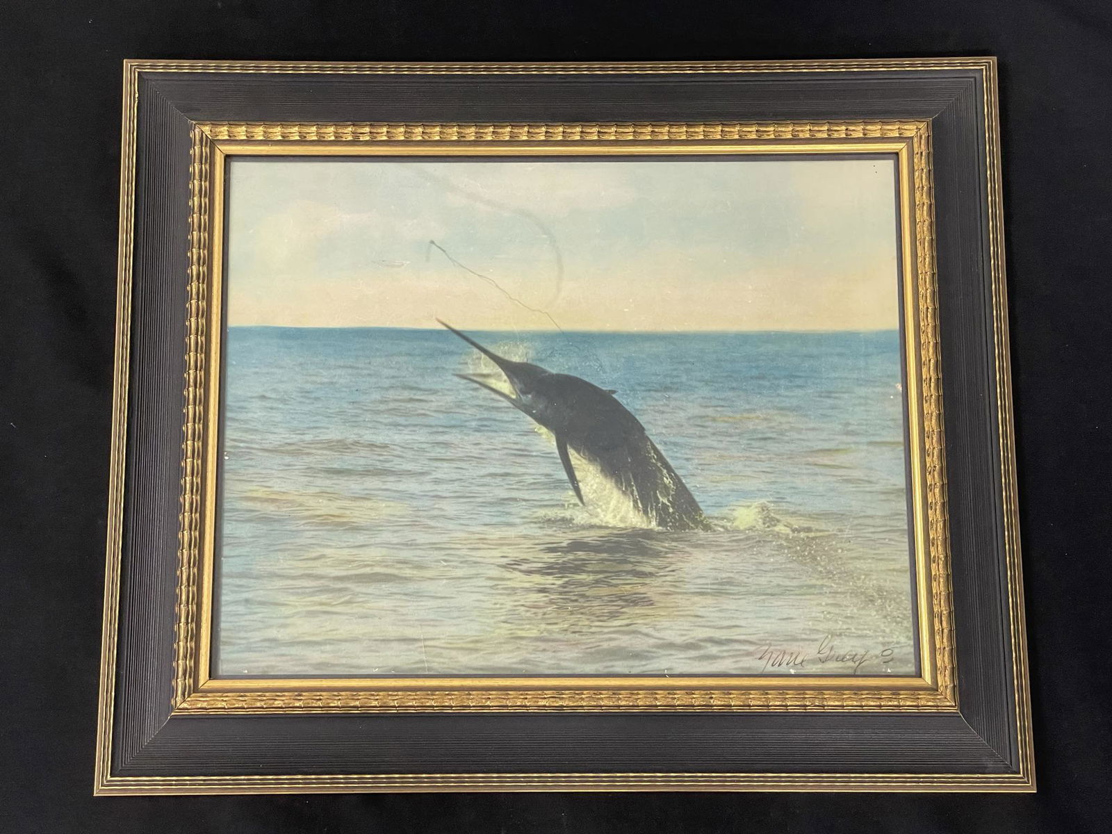 Framed Zane Grey Hand-Tinted Photo (1 of 3)