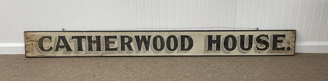 "Catherwood House" Hand Painted Vintage Sign (1 of 3)