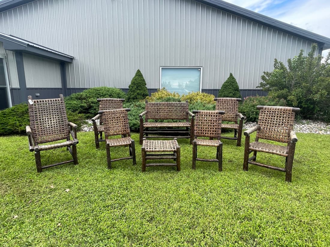 Adirondack Old Hickory 8pc Porch Furniture Set (1 of 10)